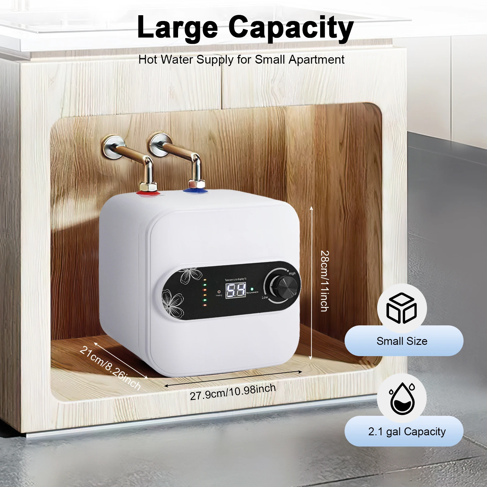 

Электрический водонагреватель 110 В 1500 Вт, настенный водонагреватель с баком по запросу, мгновенные водонагреватели, верхний вход воды