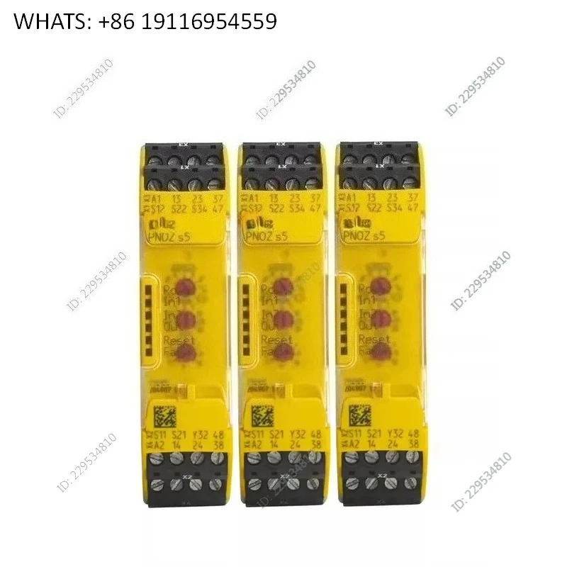 1pcs Safety Relay PNOZ s4 S5 750104 751104 750105 751105 Industrial Safety Switch for Machine Guarding and Process Control