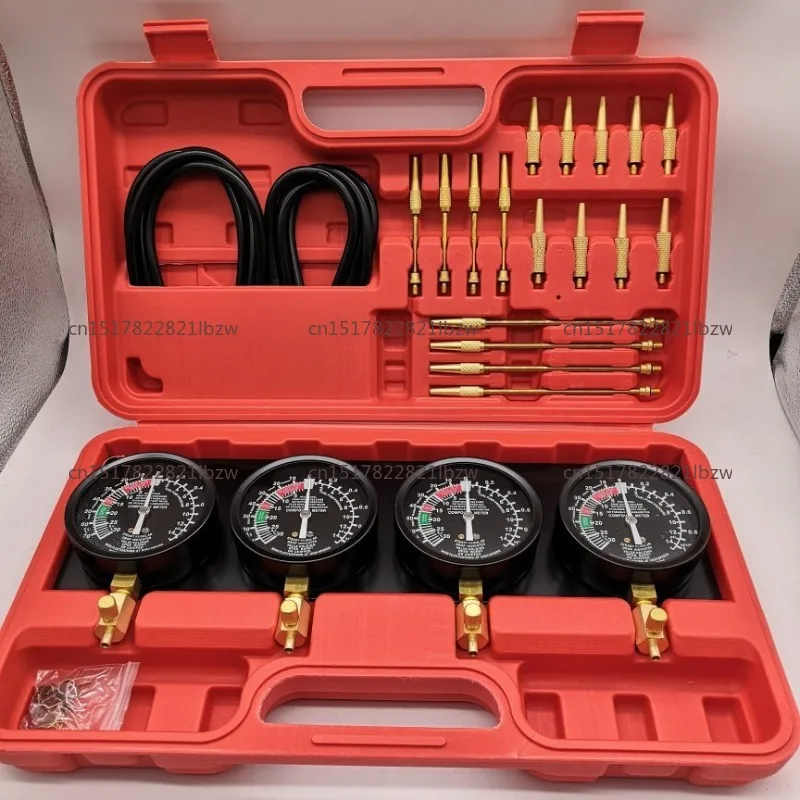 Suitable for  Synchronizer Carb Tools Accessories  4 Gauge Set with Rubber Hose Vacuum Balancer Meter Kit