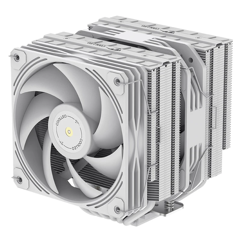 COOLLEO P60T CPU Cooler Daul Tower 6 Heatpipe Air Cooler Radiator 275W PWM Cooling Fan For LGA2011 1700 115X AM4 AM5