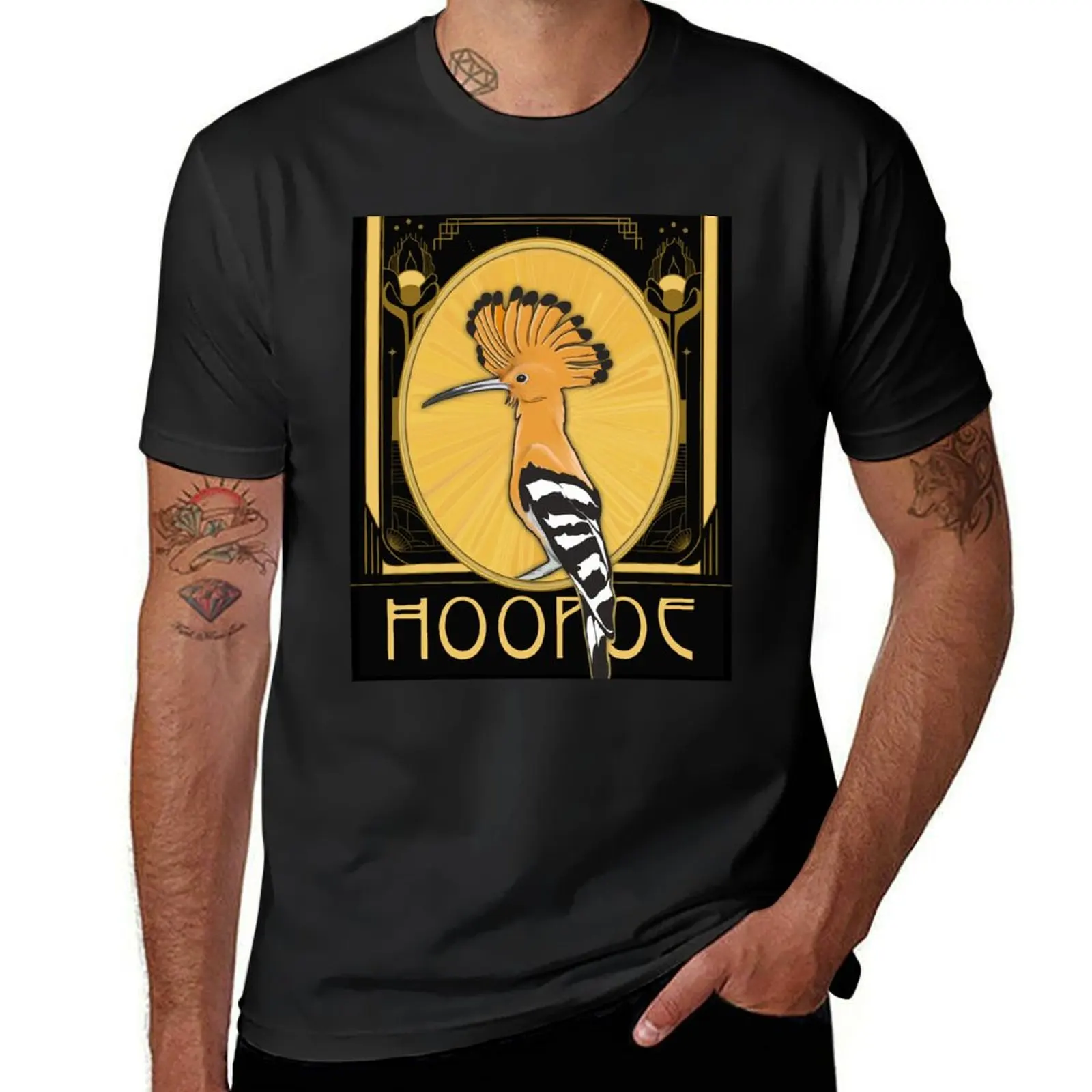 Art Deco Hoopoe T-Shirt blanks boys whites plus sizes customs heavy weight t shirts for men