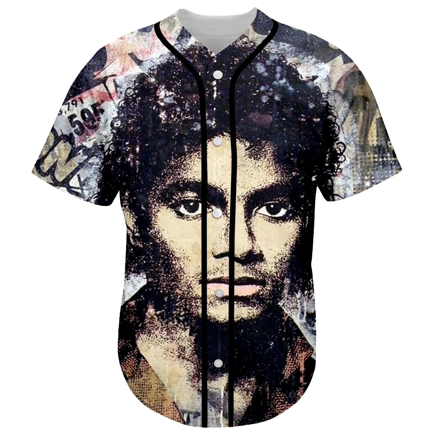 NewFashion Pop Singer Legend Musician Michael Jackson Retro 3DPrint Summer Baseball Shirts Jersey Casual Unisex Short Sleeves A3