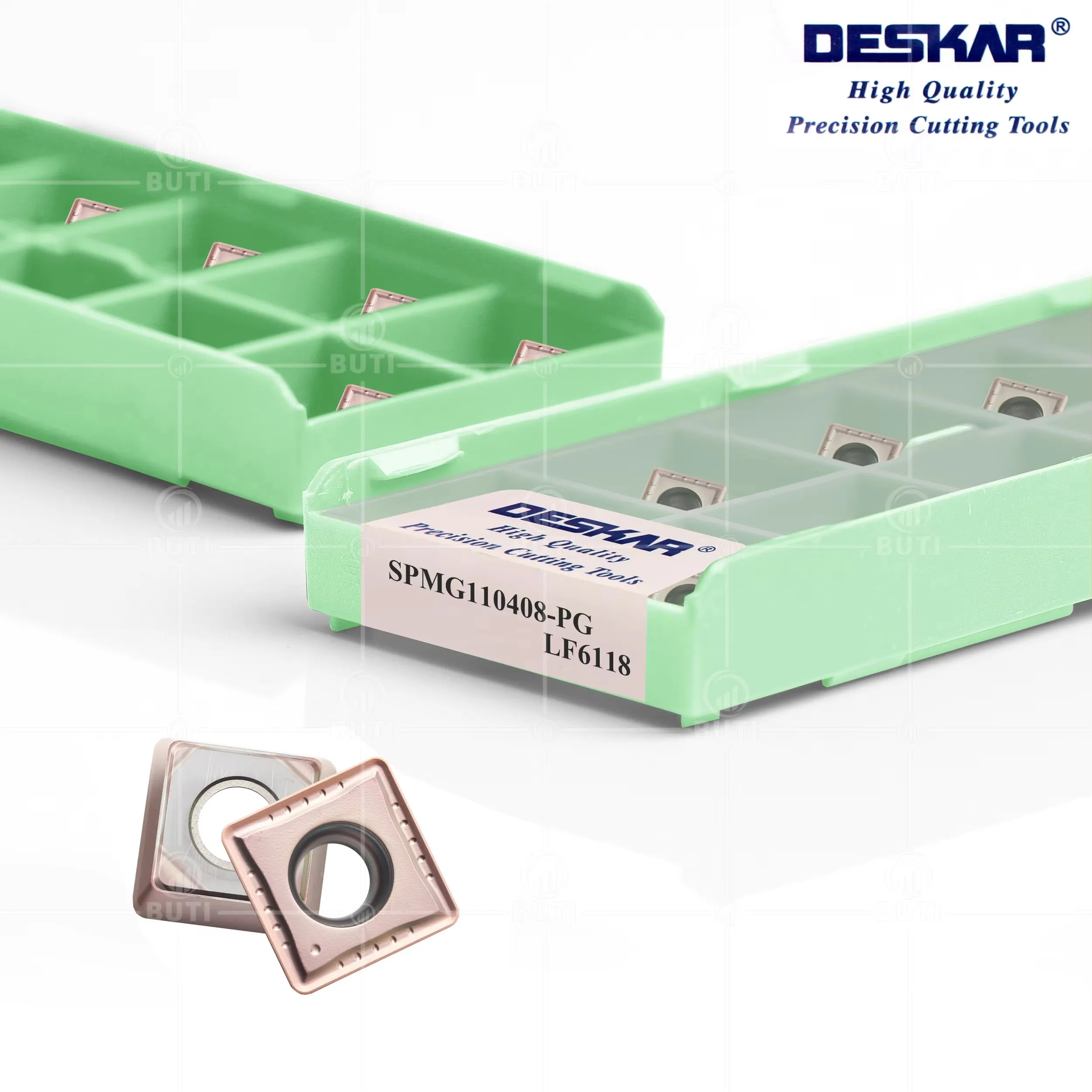 DESKAR 100% الأصلي SPMG050204 SPMG060204 SPMG07T308 SPMG090408 SPMG110408 SPMG140512 PG LF6118 مخرطة CNC على شكل حرف U الحفر أيضا