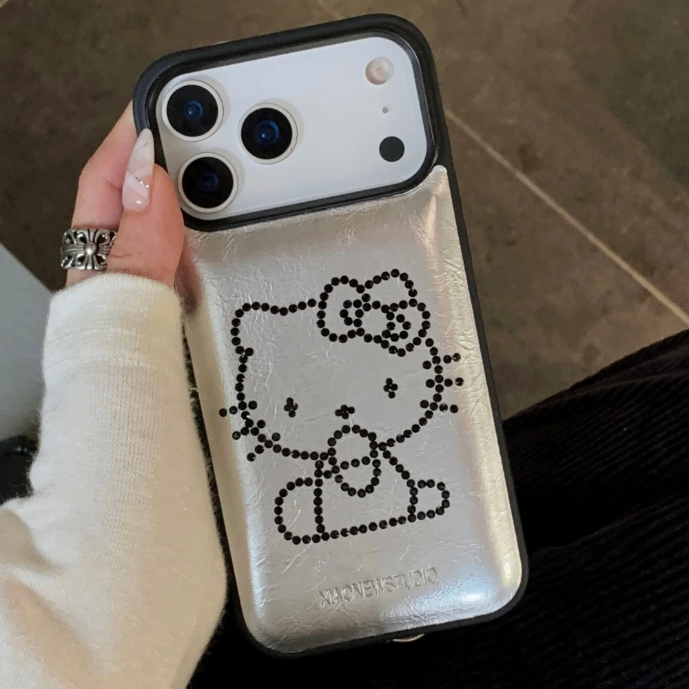 

Ударопрочный чехол Drum Pack Black Diamond KT для iPhone 13, 14, 15, 16, 17 Pro Max, противоударный жесткий кожаный чехол со шнурком