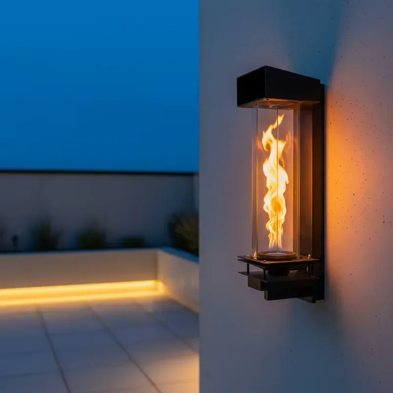 Wall Sconce Modern Bronze Stainless Steel Tempered Glass Customized for Villa Home Outdoor Entryway Garden Patio Exterior