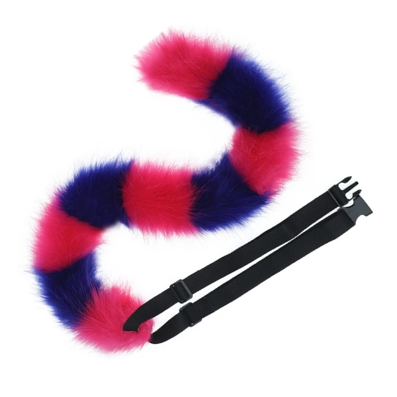 Cats Ears Cats Tail Fuzzy Cats Ears Headbands Faux Furs Tail Halloween Cosplays Party Cats Costume Accessorise for Kids