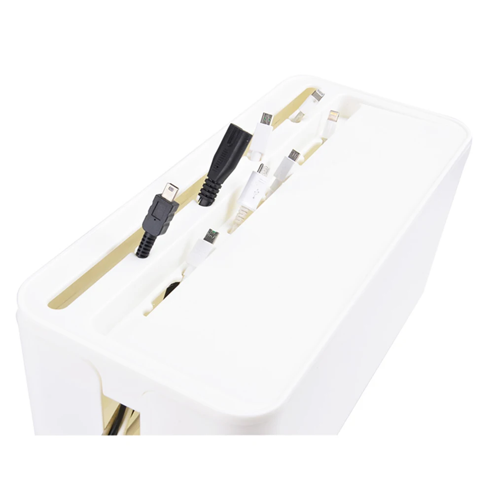 

Multifunction Wire Protection Storage Box Plastic Case Household Supplies for Organizing Cables Socket (White, Medium