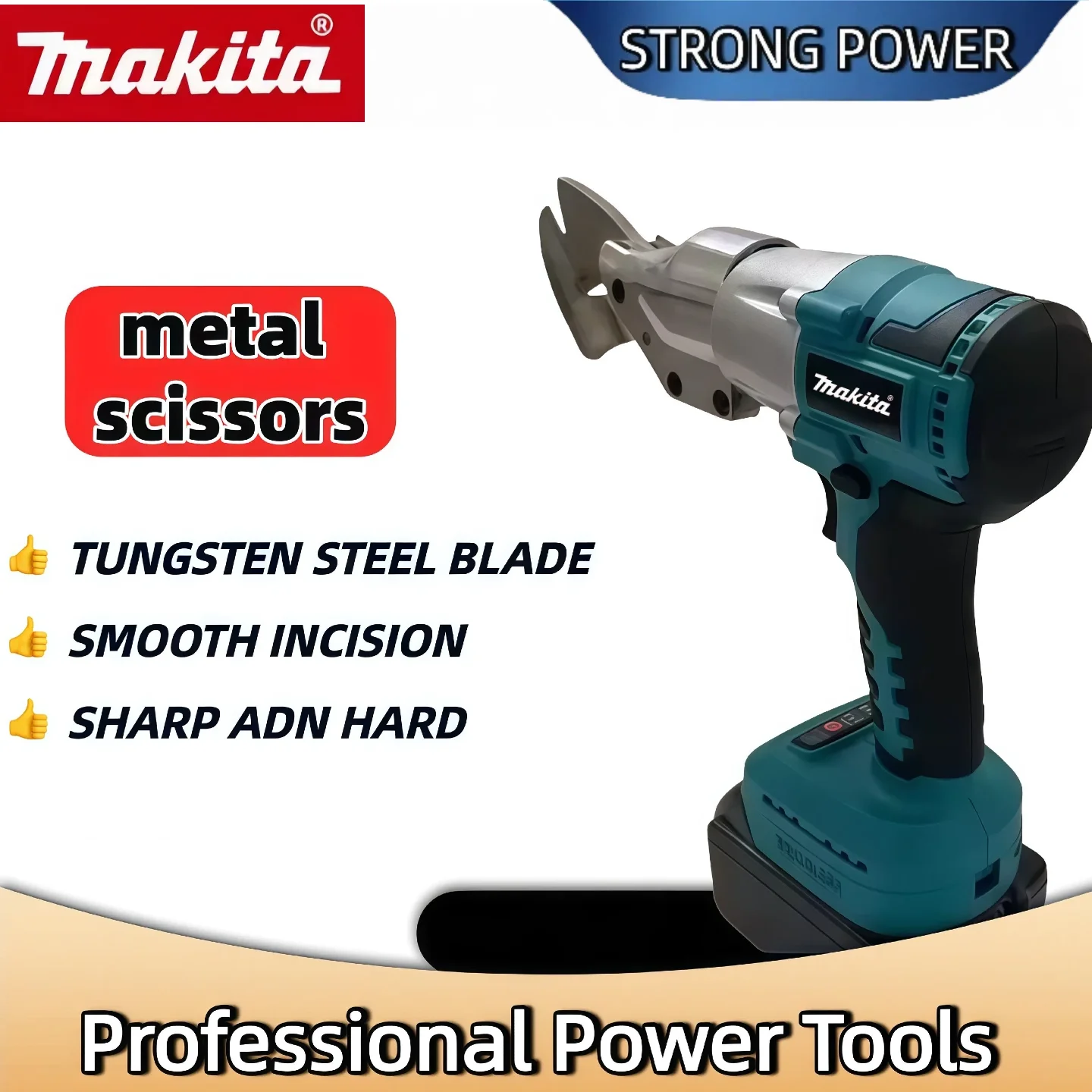 

Makita Electric Cordless Iron Scissors Machine Professional Metal Cutting Tools Rechargeable Sheet Shear Cutter 18V Battery