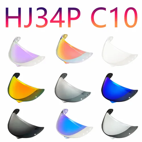 Lente de visera de casco HJ34P para HJC C10, reemplazo Anti-UV, antiarañazos, protección contra el viento a prueba de polvo, accesorios para motocicleta