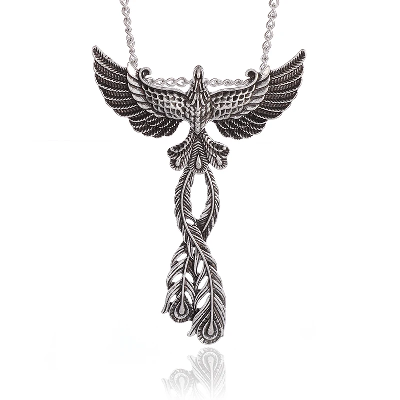 Retro Classic Mythical Phoenix Pendant Angel Wings Necklace Men and Women Street Party Casual Banquet Fashion Jewelry Gifts