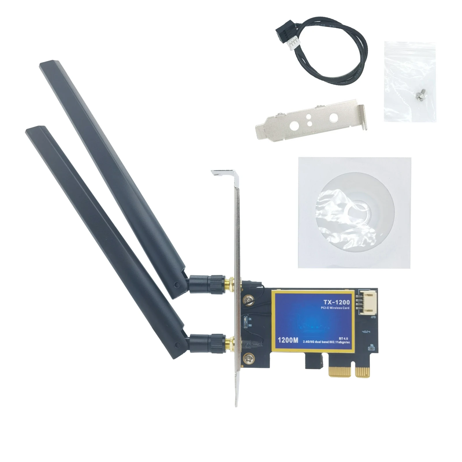 TX-1200 WiFi Adapter Bluetooth Dual Band 2.4GHZ/5Ghz PCIE Wireless Network Card Intel Chip For Desktop For Windows7/8/10/11