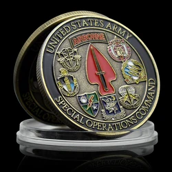 Bronze Coin of The US Army Special Operations Command Airborne Medal Home Decoration SINE PARI Art Crafts