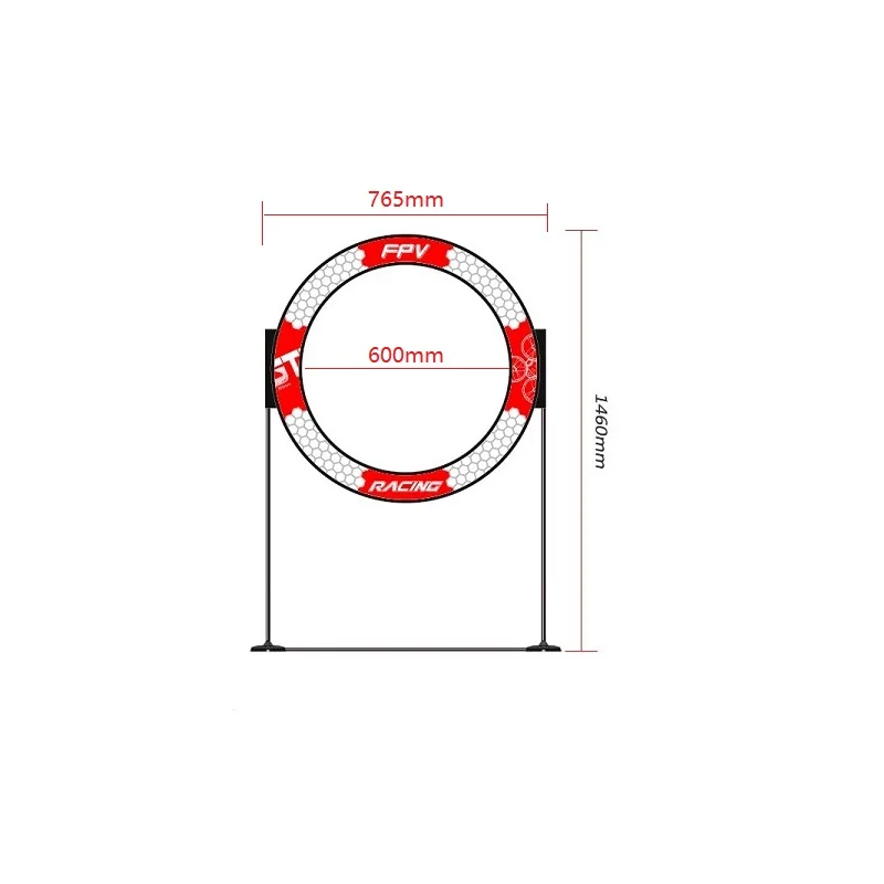 765mm Circular Drone FPV Racing obstacle Gate Goal Hurdles Tiny Whoop Racer RC Quad Flying Indoor Training Door w/ Base