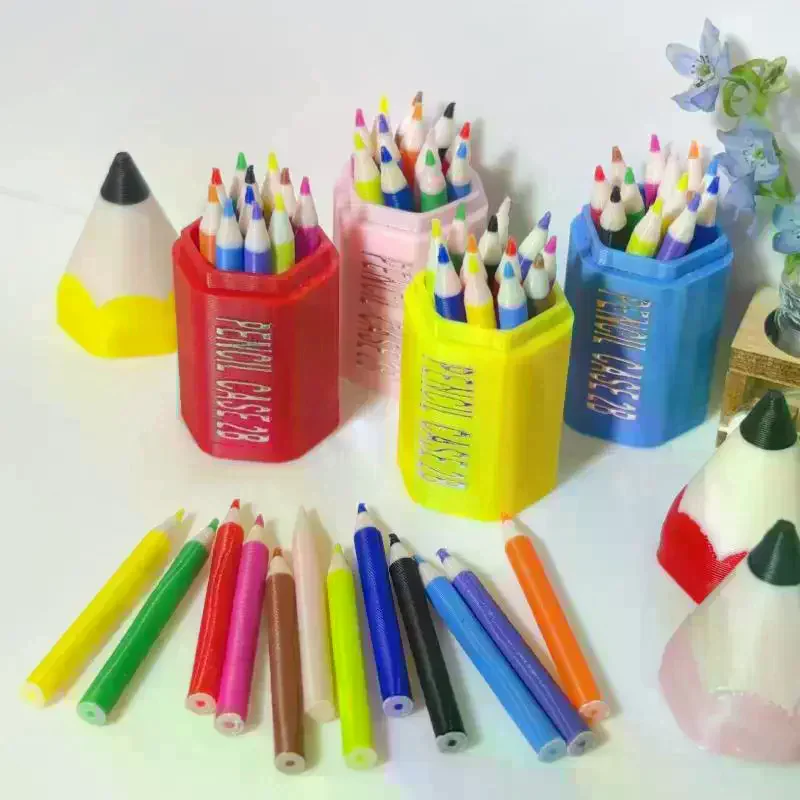10/12Pcs Kid Pretend Spielen Spielzeug Puppenhaus Miniatur Farbige Stift Mini Bleistift Schule Liefert Modell Puppe Haus Zubehör