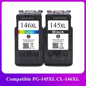 Cartucho de tinta remanufaturado para impressora, Canon PG145, CL146, PG-145, CL-145, Pixma MG2410, MG2510 6 principais vendas cartucho canon 146 - №3