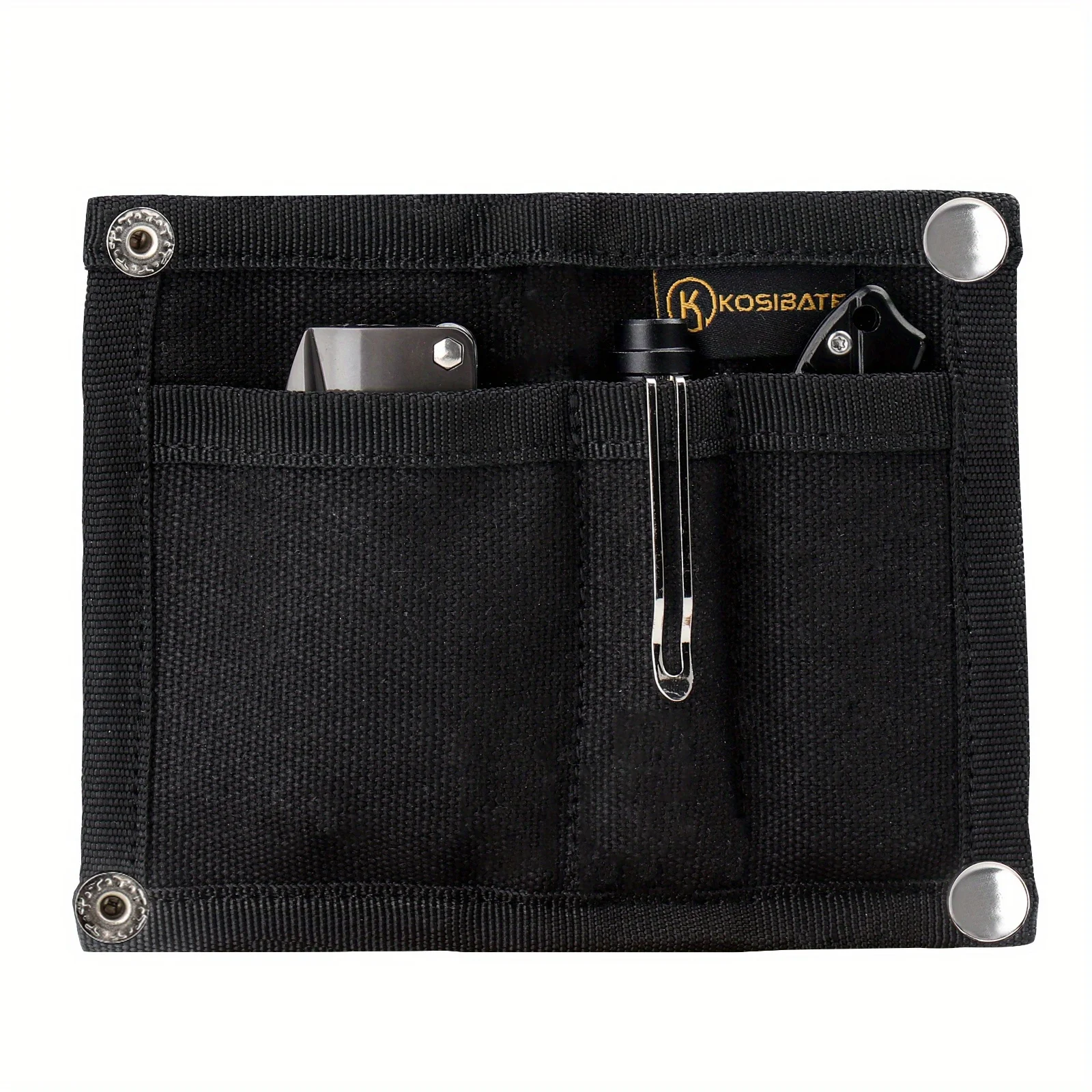 Slim EDC Tool Pouch for Men - Organize Cards, Knives, Flashlights, and Pens with Ease