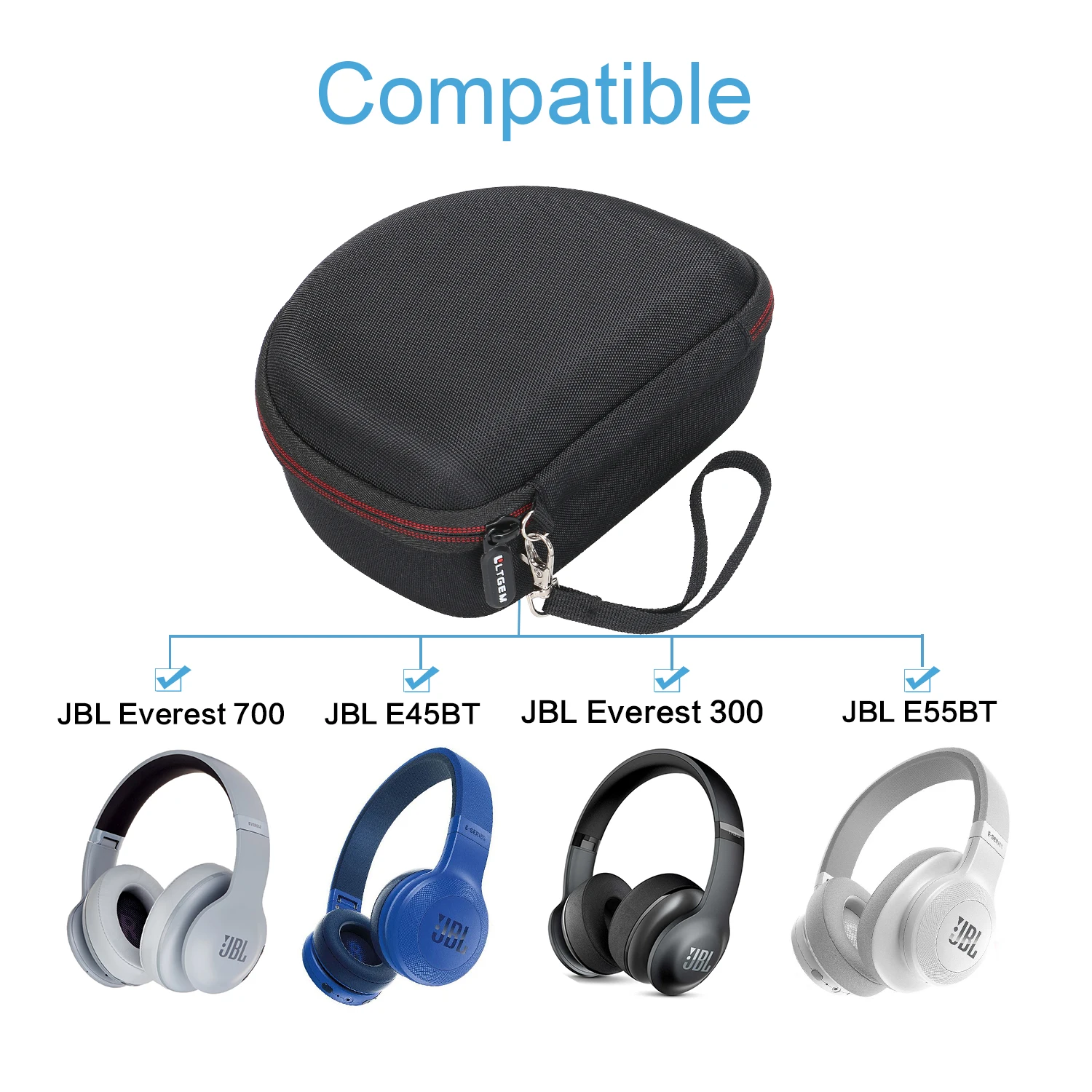 EVA Hard Case JBL Live 650BTNC/400BT/460BT/500BT/460NC Bluetooth Wireless Headphone Protective Carrying Storage Bag(only case!!)