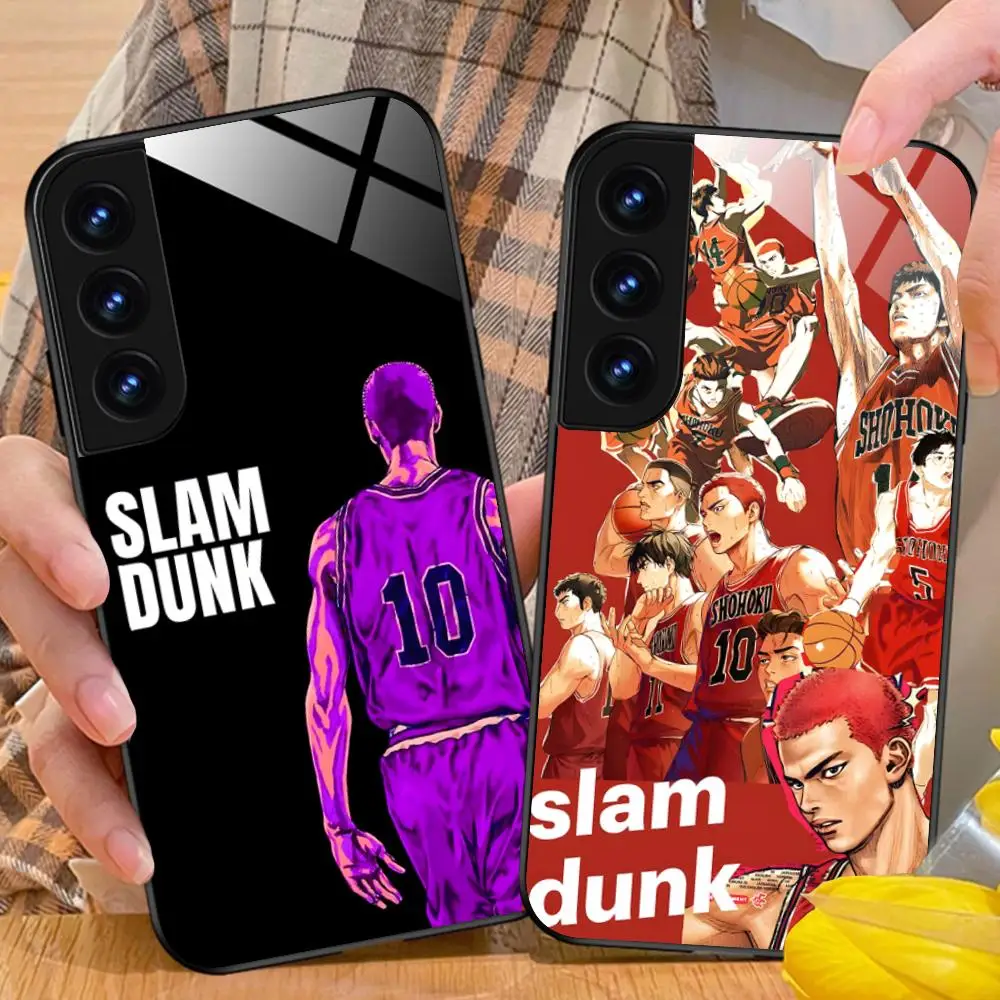 Etui na telefon Anime Slam Dunks do Samsung Galaxy S26 S25 S24 S23 S22 S21 S20 Note20 Plus FE Ultra, szklane, kolorowe etui na telefony komórkowe — zdjęcie produktu 4