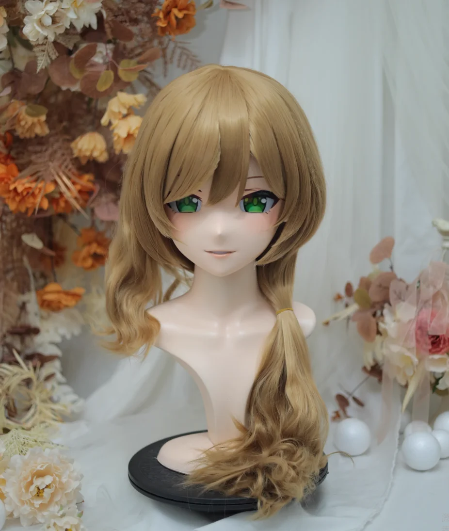 

(NFD38--19)Customize Full Head With Lock Pretty Female/Girl Japanese Animego Character Kig Cosplay Kigurumi Mask Crossdress Doll