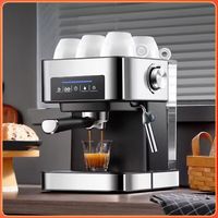 Small Espresso Machine Household Semi-automatic Coffee Makers 20Bar High Pressure Extraction Steam To Beat Milk Foam