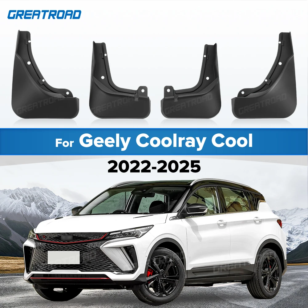 For Geely Coolray Cool 2022 2023 2024 2025 Fender Mudflaps Splash Guards Mudguards Mud Flaps Car Accessories