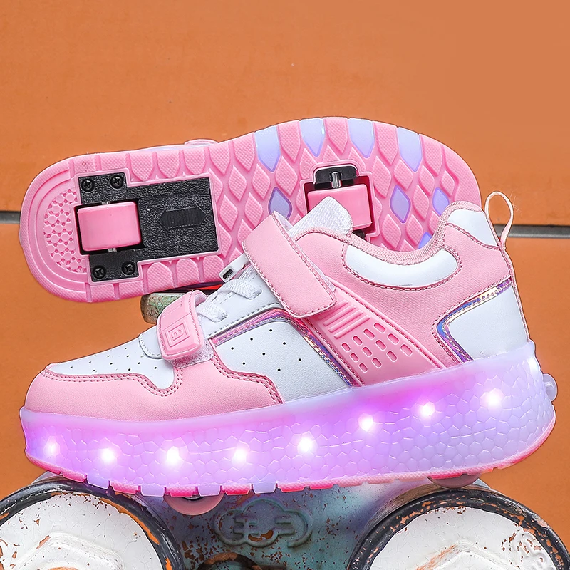 

Kids' Roller Sneakers: 8-Wheel Invisible Roller Skates, 4-Wheel Wheeled Shoes – Boys', Girls' Student Styles