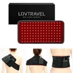 Almofada Terapia LOVTRAVEL Red Light, Almofada de aquecimento infravermelho próximo para o corpo, Dispositivo de relaxamento doméstico, 660nm e 850nm, 120pcs