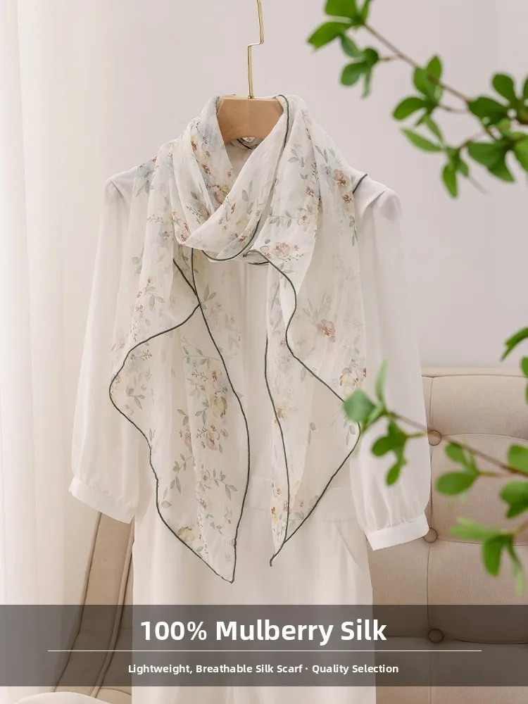 spring-floral-silk-long-scarf-women's-summer-thin-shoulder-neck-protection-scarf-shawl-versatile-accessory-for-all-ages
