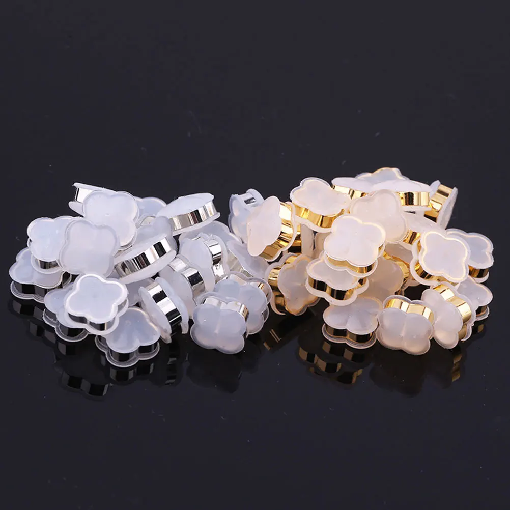 

50pcs Silicone Backs Clear Earring Stoppers For Studs Droopy Ears Sensitive Ears Earring Findings Jewelry Making