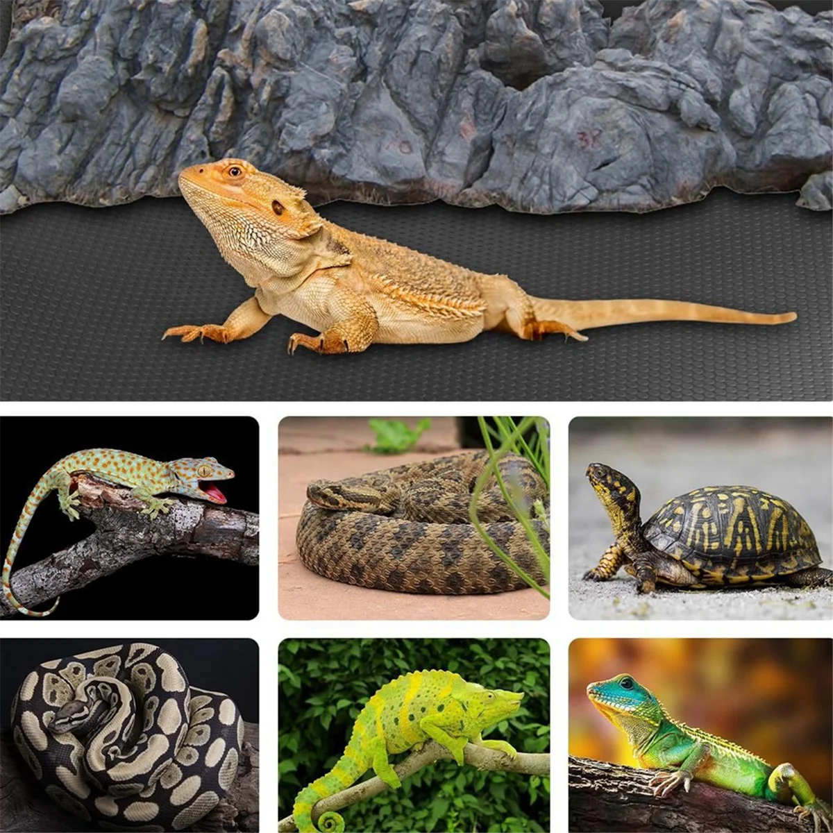 Reptile Carpet Terrarium Liner Bedding Reptile Substrate Mat Safe and Comfortable Reptile Cage Mat for Snake