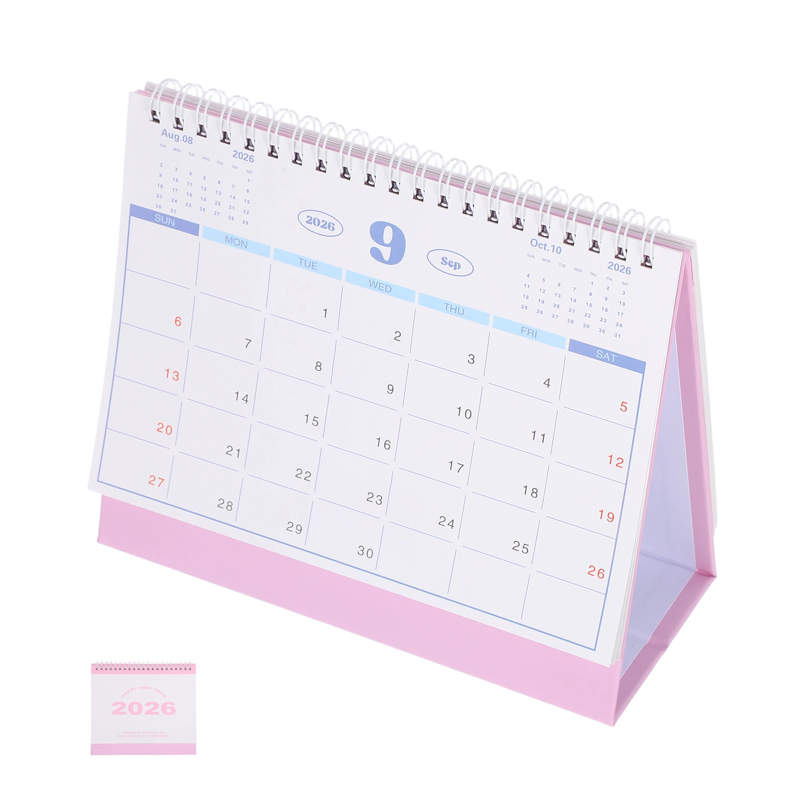 

2026 Desk Flip Minimalist Standing Monthly Planner Thick Paper Block For Teachers Professionals Compact Small Office Home