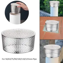 Stainless Steel Circular Shape Displacement Anti-Clog Gutter Sewer Rooftop Floor Drain Cover Outer Side Filter Screen