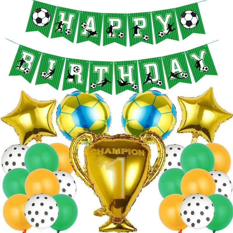 Football Themed Party Decoration Birthday Football Series Banner for Festivals Celebrations Christmas Wedding Decoration