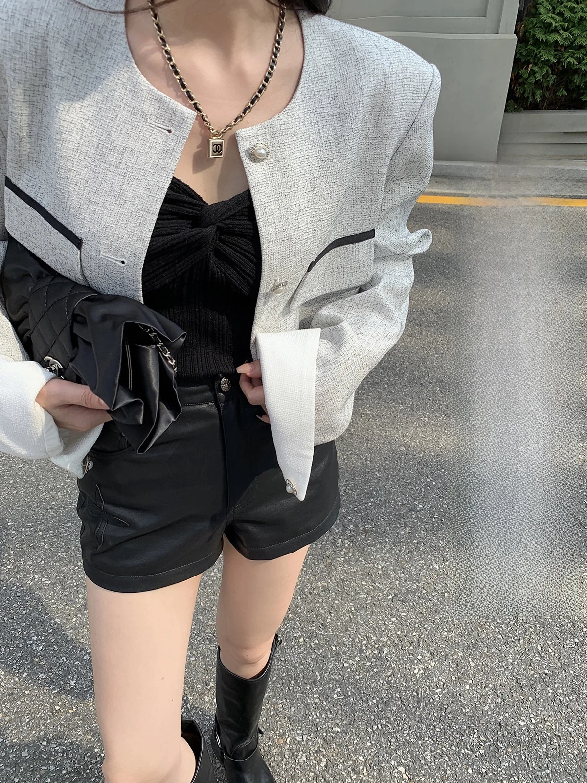 

Женская свободная куртка Chen Jin Color Blo ort Jaet, модная верхняя одежда, осень 2023, новинка, стиль Rich Girl's Personal