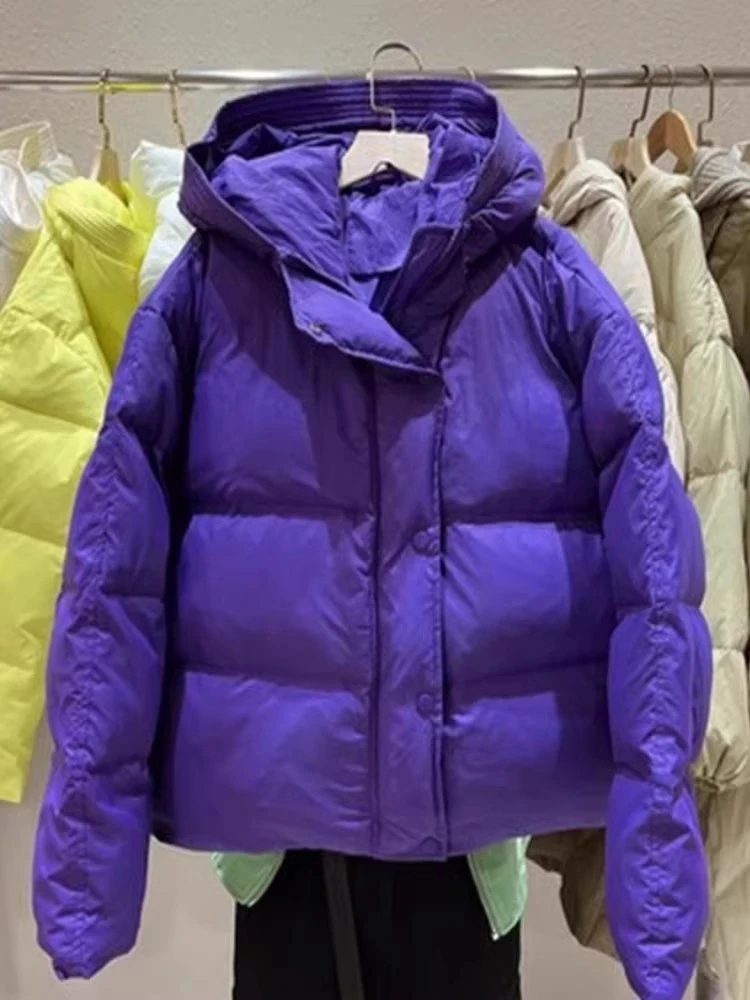 

Женская осенне-зимняя верхняя одежда, короткое хлопковое пальто с капюшоном, новинка 2025 года, женская теплая утепленная куртка с хлопковой подкладкой, женские свободные парки, пальто
