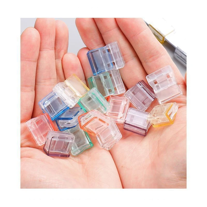 Push-Pull Clips Transparent Colored Clips Push Clip Holder Fixed Clip Test Paper Organizer Pull-Push Clips Ticket Holder Corner