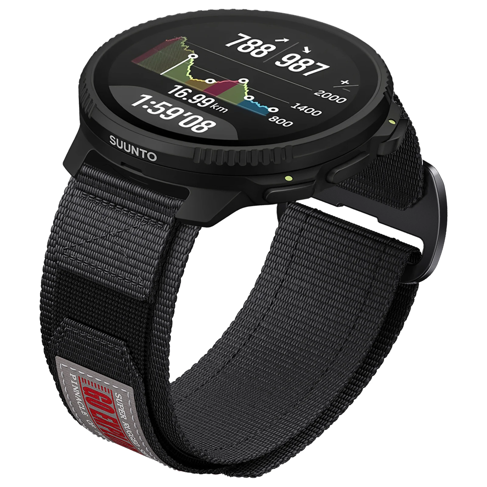 Rugged Nylon Strap 22mm For Suunto Vertical 2/RACE S/Run/Ocean/Nautic S Sport Band For Suunto 5 9 Peak Pro Bracelet Braided Belt