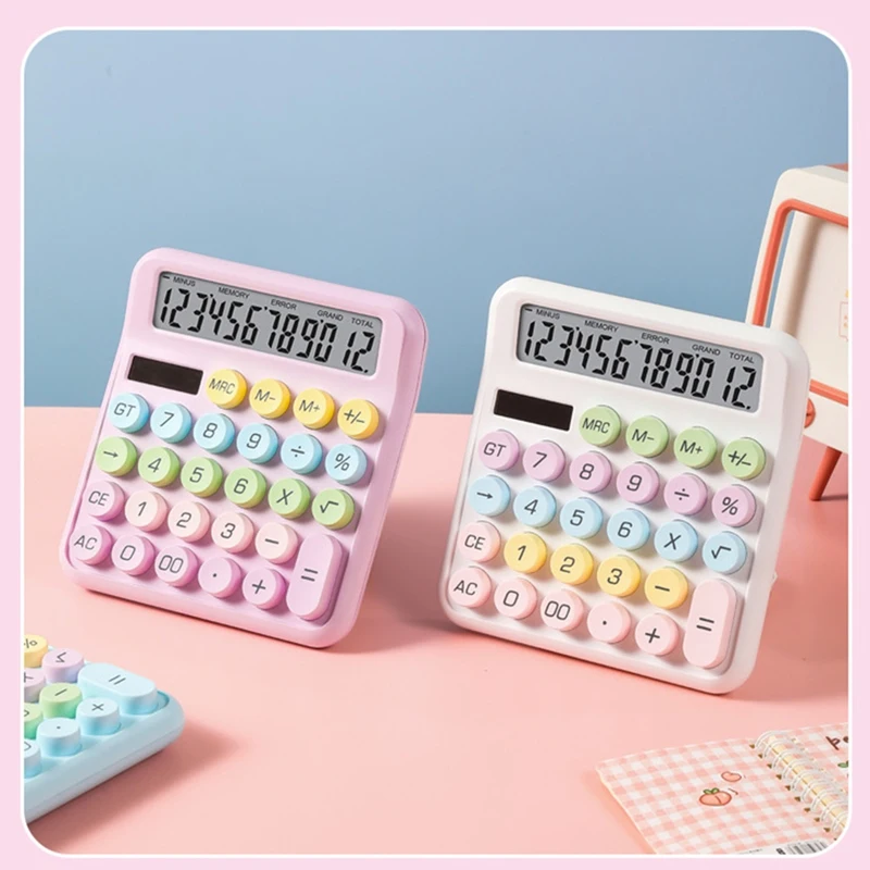 NEW-Candy-Colored Desktop Calculator For Office & School, Student Stationery, Ideal For Calculations