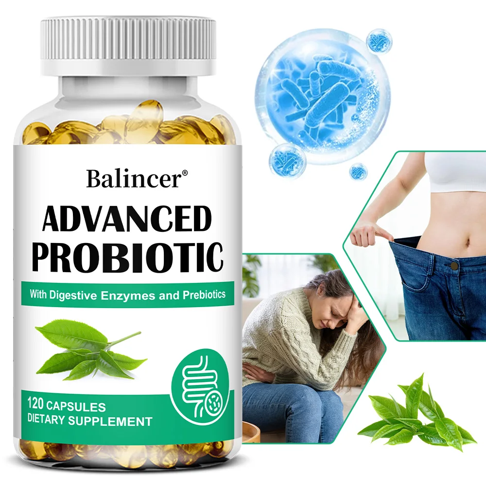 

Probiotic Complex Supplement with Prebiotics & Digestive Enzymes, Digestion and Immune Support, Weight Management, Vegan Non-GMO