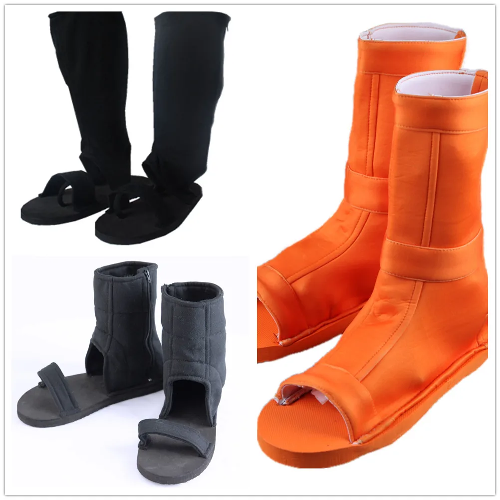 Adult Anime Cosplay Black Shoes Accessory Orange Shoes Halloween Costume
