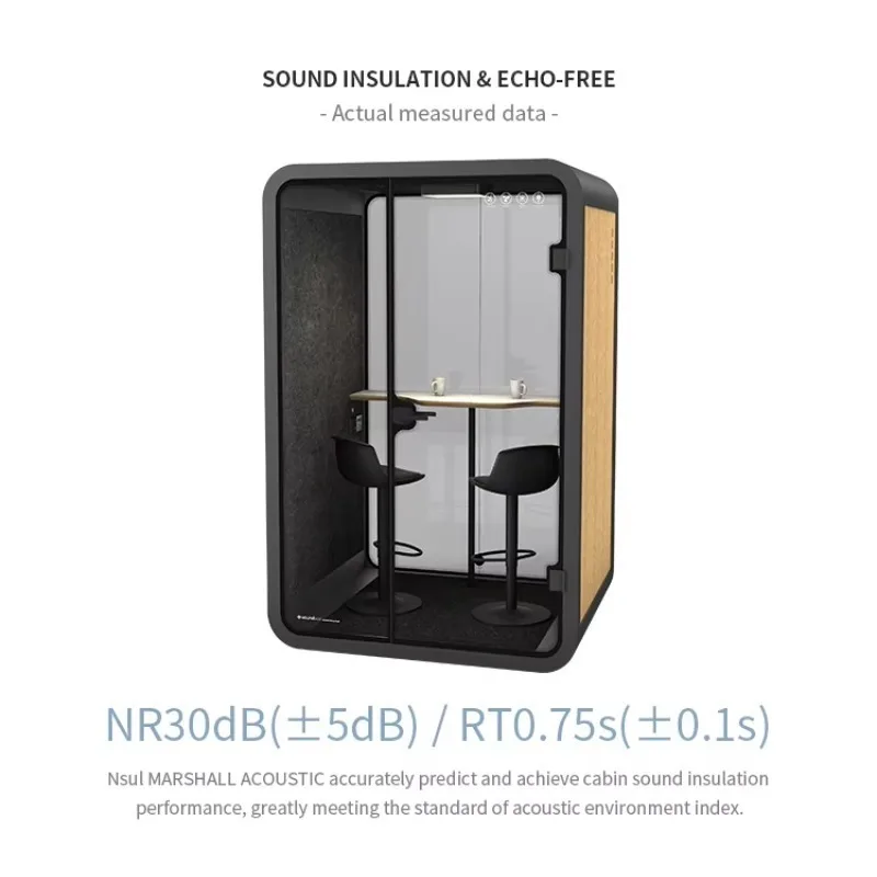 Modern Single Person Office Pod Mobile Soundproof Booth Designed for Hotels Hospitals Schools Aluminum Frame Outdoor Silent Box
