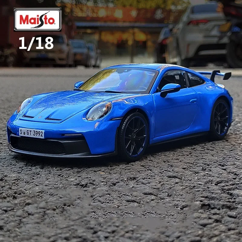 1:18 2022 Porsche 911 GT3 Alloy Sports Car Model Diecast Metal Toy Vehicles Car Model Simulation Collection Gift