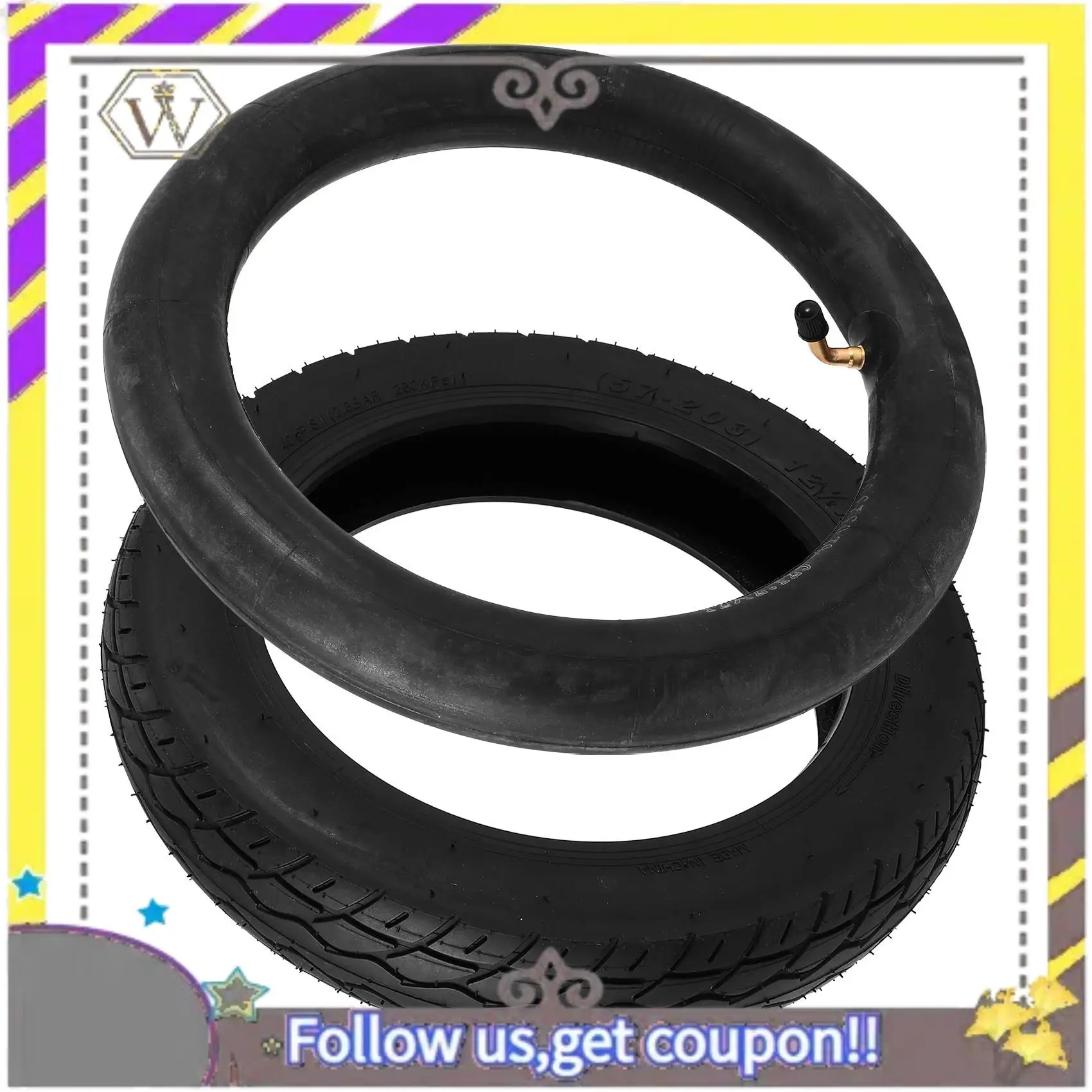 

ABXV-12 1/2X2 1/4 Battery Car Tire 57-203 Electric Wheelchair Inner And Outer Tire 62-203 Pneumatic Tire