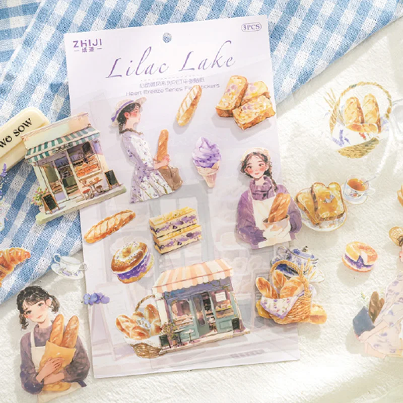 

Mr Paper, 36 листов/пакет, бумажные наклейки серии Heartwarming Breeze, плоские листы, кавайные наклейки, корейские канцелярские принадлежности