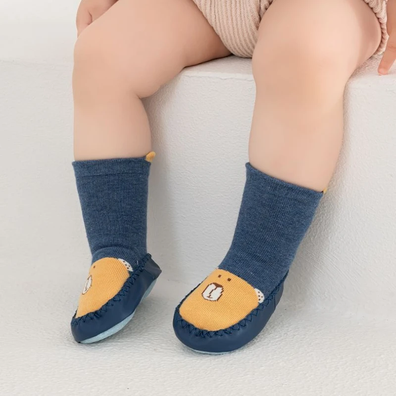 Zapatos para Caminar para Bebés, Antideslizantes, Suela Blanda, Calcetines hasta la Pantorrilla, Zapatos para Bebés de 6 a 12 Meses, para Uso en Interiores ​