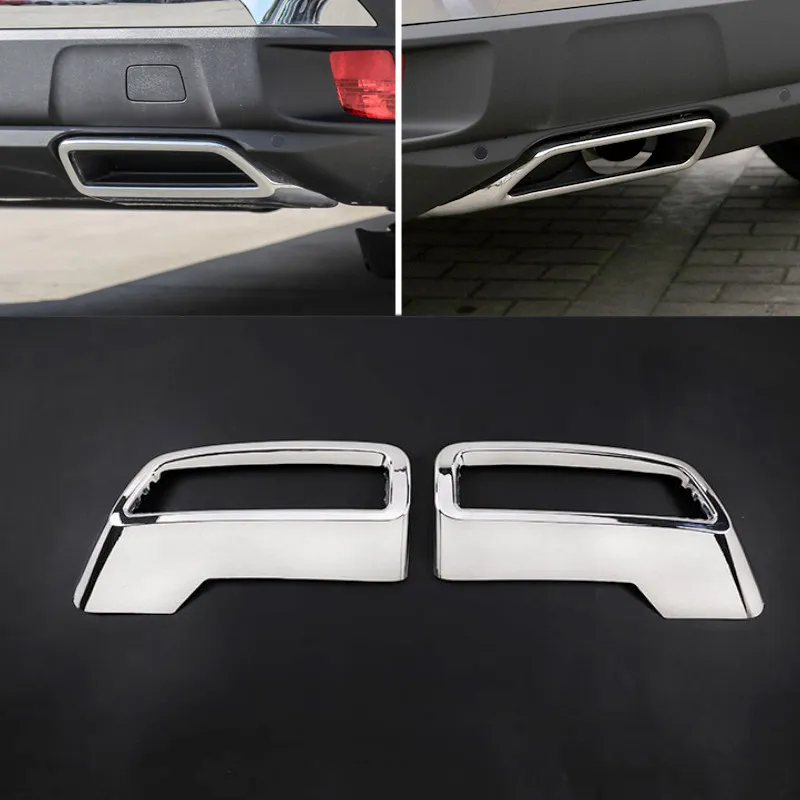 

Car Accessories Rear Exhaust Tail Pipe Muffler End Pipe Sticker Cover Trim For Peugeot 3008 4008 5008 2017 2018 2019 2020 2021