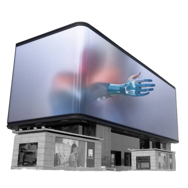 Naked-Eye 3D P10 Full-Color LED Display Wall Outdoor Big LED Screen For Advertising Billboard & Front Open Design