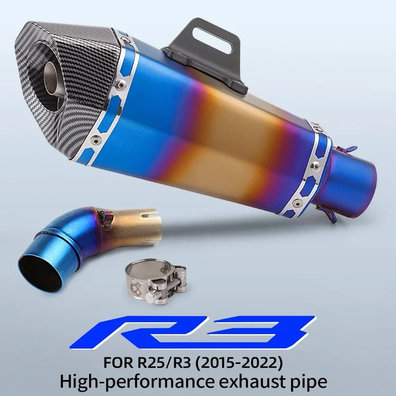 Medium Exhaust Pipe Muffler for Yamaha YZF R25 R30 R3 Modified Motorcycle Scooter New Condition