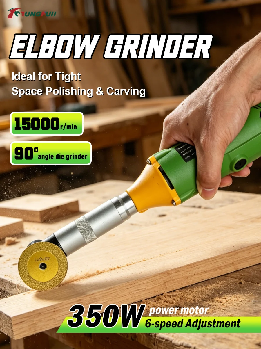 90 Degree Tile Seam Removal Tool Set 15000RPM 6 Speed Micro Electric Angle Grinder Sander Polisher Cutter EU Plug