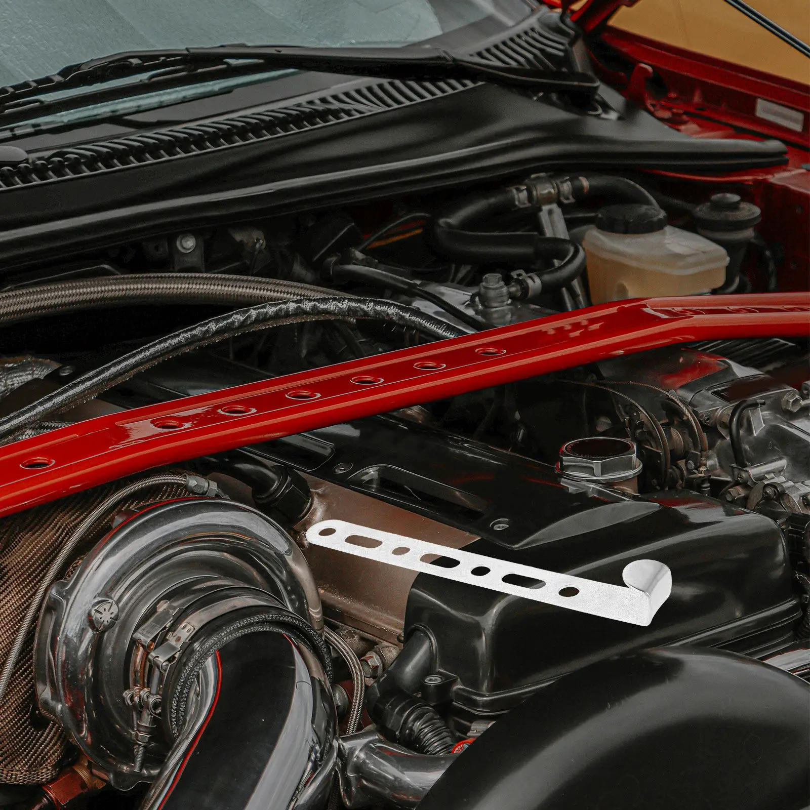 

Induction Pipe Mounting Bracket Alloy Support Stable Shock-Proof Car Air Intake Holder Adjustable Universal Fit Long Clamp Clamp